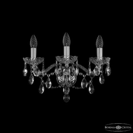 Бра Bohemia Ivele Crystal 1415B/3/165 Ni для гостиной площадью до 6 кв.м.,  в классическом стиле