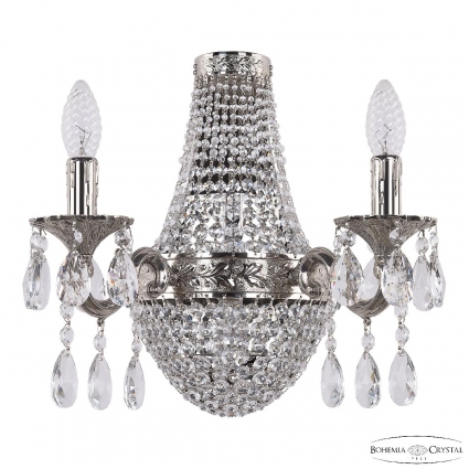 Бра Bohemia Ivele Crystal 2232H201B/2/35IV Ni для гостиной площадью до 6 кв.м.,  в классическом стиле