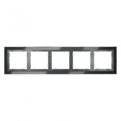 Рамка на 5 постов Voltum S70 VLS110507 (графит, стекло), цвет графит