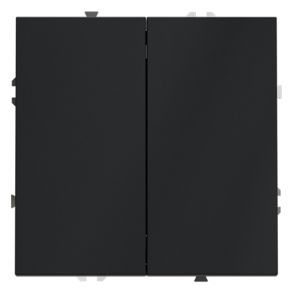 Выключатель двухклавишный Voltum S70 VLS020107 (графит), цвет графит