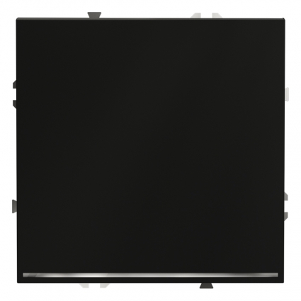 Проходной переключатель одноклавишный с подсветкой Voltum S70 VLS010408 (черный матовый), цвет черный