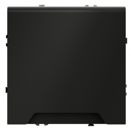 Розетка с защитными шторками и крышкой Voltum S70 VLS040308 (черный матовый), цвет черный