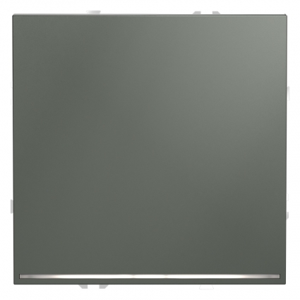 Проходной переключатель одноклавишный с подсветкой Voltum S70 VLS010406 (титан), цвет титановый