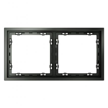 Рамка на 2 поста Voltum S70 VLS100206 (титан), цвет титановый