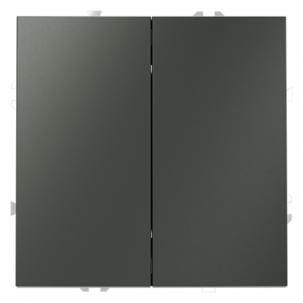 Проходной переключатель двухклавишный Voltum S70 VLS020306 (титан), цвет титановый