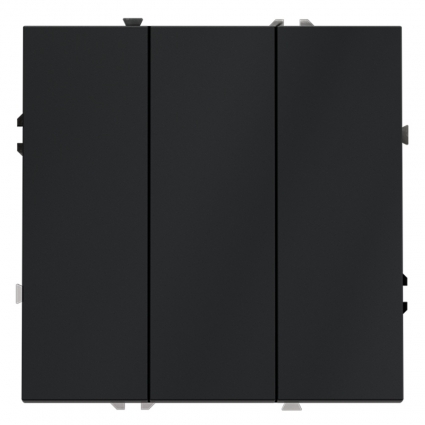 Выключатель трехклавишный Voltum S70 VLS030107 (графит), цвет графит
