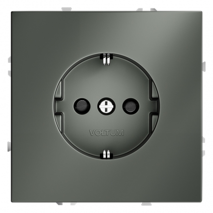 Розетка со шторками Voltum S70 VLS040206 (титан), цвет титановый