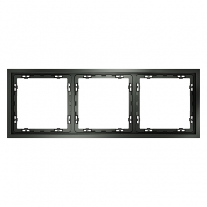 Рамка на 3 поста Voltum S70 VLS100306 (титан), цвет титановый