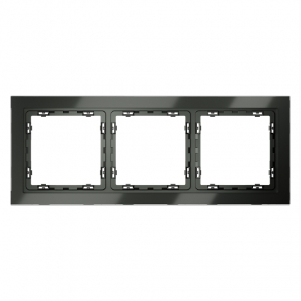 Рамка на 3 поста Voltum S70 VLS110306 (титан, стекло), цвет титановый
