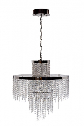 Каскадная люстра Garda Decor Cascada 62GDM-80230 для гостиной, цвет хром