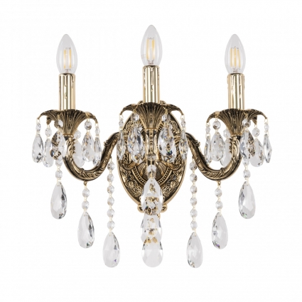 Бра Bohemia Ivele Crystal AL7901B10/3/175 B GB для спальни, цоколь E14,  в классическом стиле