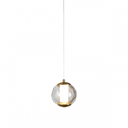 Подвесной светильник Delight Collection OD2437-1 gold/clear для гостиной, цоколь LED