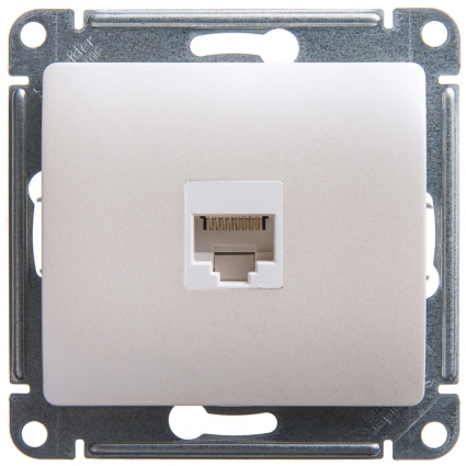 Розетка компьютерная RJ45 кат.5E Systeme Electric Glossa Перламутр GSL000681K