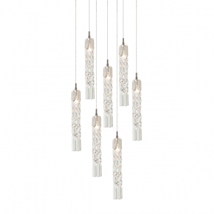 Каскадная люстра Delight Collection Twist OWD272-7 gold для гостиной, цоколь G4,  в стиле модерн