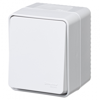 Выключатель 1-клавишный наружный Systeme Electric AtlasDesign Profi54 ATN540115, цвет белый