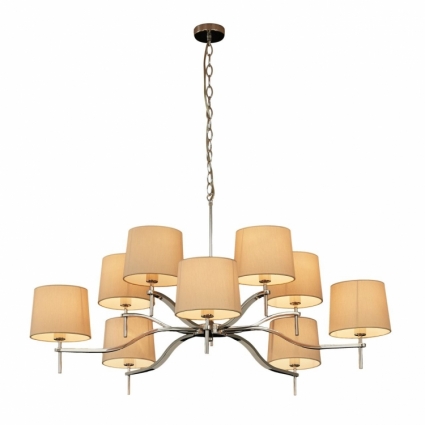 Подвесная люстра Divinare 1341/02 LM-10 для гостиной площадью до 22.2 кв.м., цвет бежевый,  в современном стиле