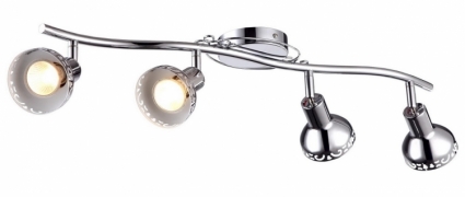 Спот Arte Lamp Focus A5219PL-4CC для кухни площадью до 7.8 кв.м., цвет хром,  в стиле арт-деко
