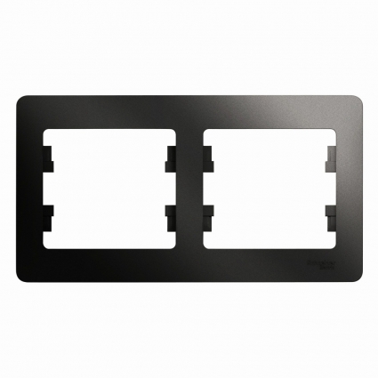 Рамка 2-ая горизонтальная Systeme Electric Glossa Антрацит GSL000702