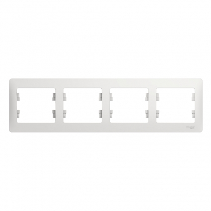Рамка 4-ая Systeme Electric Glossa Белый GSL000104, цвет белый