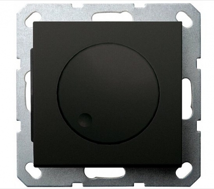 Универсальный диммер 3-500 Вт Led 3-250Вт HV - 500Вт с накладкой (soft touch) Jasmart G4012PB-500RV, цвет черный