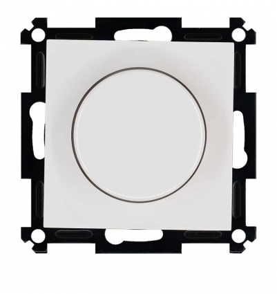 Универсальный диммер 3-500 Вт Led 3-250Вт HV - 500Вт с накладкой белый Jasmart G4012W-500RV, цвет белый