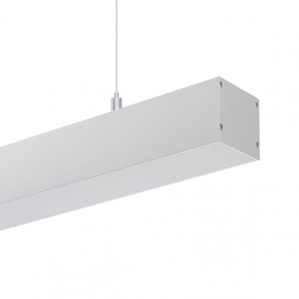 Линейный подвесной светильник Arlight SP-LINE-HANG-5050-L2460-81W Warm3000 (SL, 120 deg, 230V) 052314 для офиса, цвет серебро