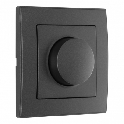 Диммер с рамкой Arte Milano SET06-1-48-1 black, цвет черный