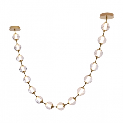 Подвесной светильник Delight Collection OD2437A-16 brass/clear для спальни, цвет латунь,  в современном стиле