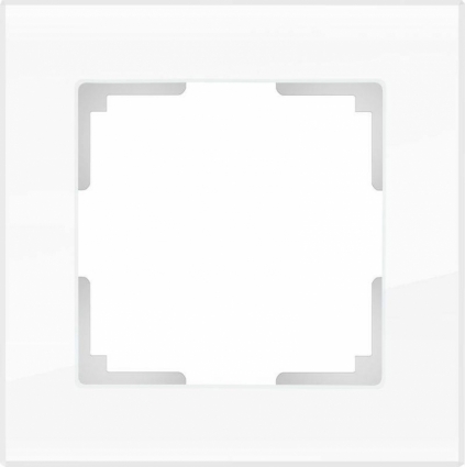 Рамка Favorit на 1 пост белый WL01-Frame-01 4690389061202, цвет белый,  в современном стиле
