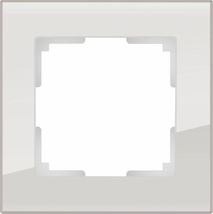 Рамка Favorit на 1 пост дымчатый WL01-Frame-01 4690389061301, цвет бежевый,  в современном стиле