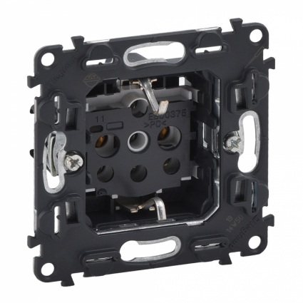 Розетка Legrand Valena Мех In Matic 16A 250V с/з винтовой зажим 753025, цвет черный,  в современном стиле
