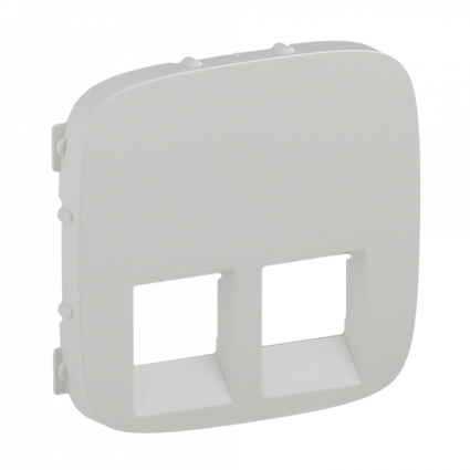 Лицевая панель Legrand Valena Allure розетки телефонной RJ-11/Ethernet RJ-45 белая 755425, цвет белый,  в современном стиле