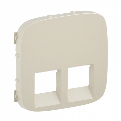 Лицевая панель Legrand Valena Allure розетки телефонной RJ-11/Ethernet RJ-45 слоновая кость 755426, цвет бежевый,  в современном стиле