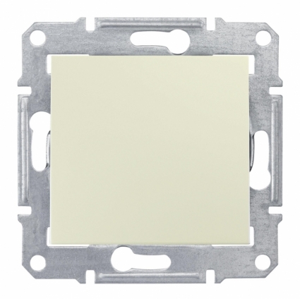 Выключатель одноклавишный Schneider Electric Sedna 10A 250V SDN0100147, цвет бежевый,  в современном стиле