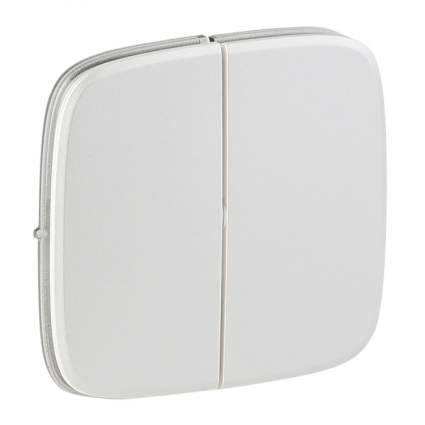 Лицевая панель Legrand Valena Allure выключателя двухклавишного жемчуг 755029, цвет белый,  в современном стиле