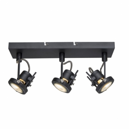 Спот Arte Lamp Costruttore A4300PL-3BK для прихожей площадью до 8.3 кв.м., цвет черный,  в стиле лофт