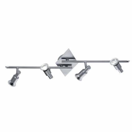 Спот Ideal Lux Slem PB4 для экспозиции площадью до 11.1 кв.м., цвет матовый никель,  в современном стиле