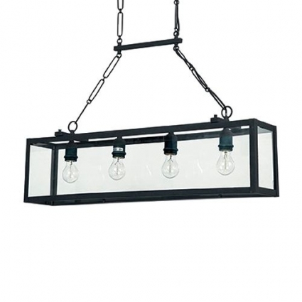 Подвесной светильник Ideal Lux Igor SP4 для кафе и ресторанов площадью до 12 кв.м., цвет прозрачный,  в стиле лофт