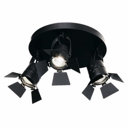 Спот Ideal Lux Ciak AP3 для кафе и ресторанов площадью до 8.3 кв.м., цвет черный,  в стиле Хай-тек