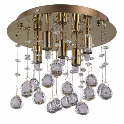 Потолочный светильник Ideal Lux Monnlight PL5 Oro для спальни площадью до 11.1 кв.м.,  в стиле арт-деко