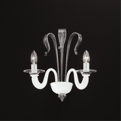 Бра Ideal Lux Sogno AP2 Bianco для гостиной площадью до 4.4 кв.м., цвет белый,  в современном стиле