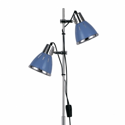 Торшер Ideal Lux Elvis PT2 Azzurro для офиса площадью до 6.7 кв.м., цвет синий,  в морском стиле