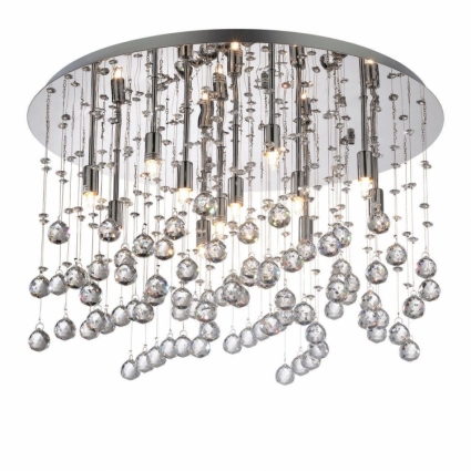 Потолочный светильник Ideal Lux Monnlight PL12 Cromo для гостиной площадью до 26.7 кв.м.,  в стиле арт-деко