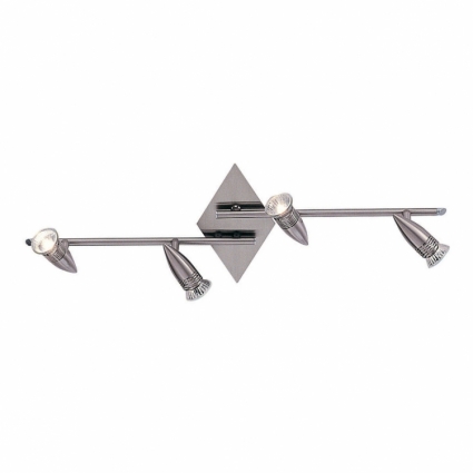 Спот Ideal Lux Alfa PB4 Nickel для магазина площадью до 11.1 кв.м., цвет матовый никель,  в морском стиле