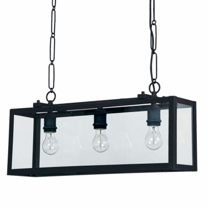 Подвесной светильник Ideal Lux Igor SP3 для кафе и ресторанов площадью до 10 кв.м., цвет черный,  в стиле лофт