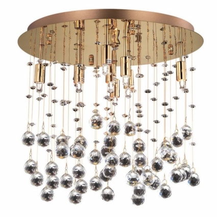 Потолочный светильник Ideal Lux Monnlight PL8 Oro для спальни площадью до 17.8 кв.м.,  в стиле арт-деко