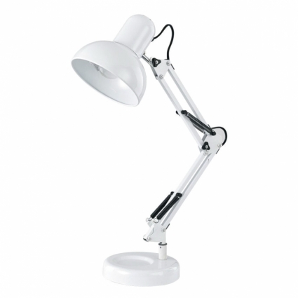 Настольная лампа Ideal Lux Kelly TL1 Bianco для офиса площадью до 2.2 кв.м.,  в современном стиле
