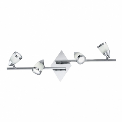 Светодиодный спот Ideal Lux Faro PL4 для магазина площадью до 56 кв.м., цвет белый,  в стиле модерн