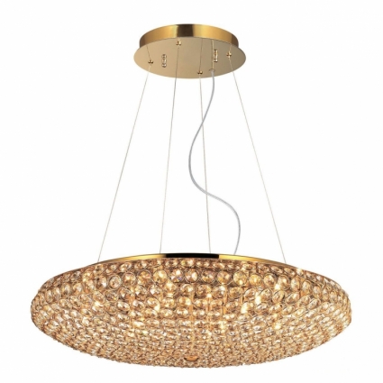 Подвесной светильник Ideal Lux King SP12 Oro для гостиной площадью до 26.7 кв.м.,  в стиле арт-деко