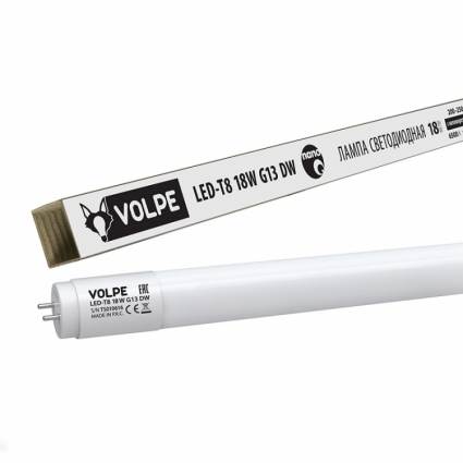 Лампа светодиодная (UL-00001457) G13 18W 6500K трубчатая матовая LED-T8-18W/DW/G13/FR/FIX/N